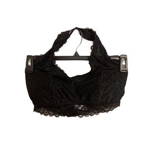Blake & Co. Women's Black Lace Halter Bralette Large